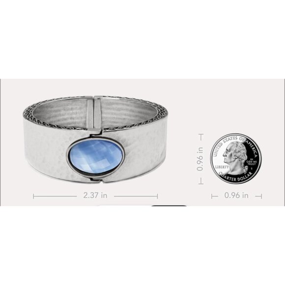 Brighton BLUE MOON Hinged Magnetic Bangle Bracelet Style: JF0035 MSRP $168 NWT - Picture 3 of 3